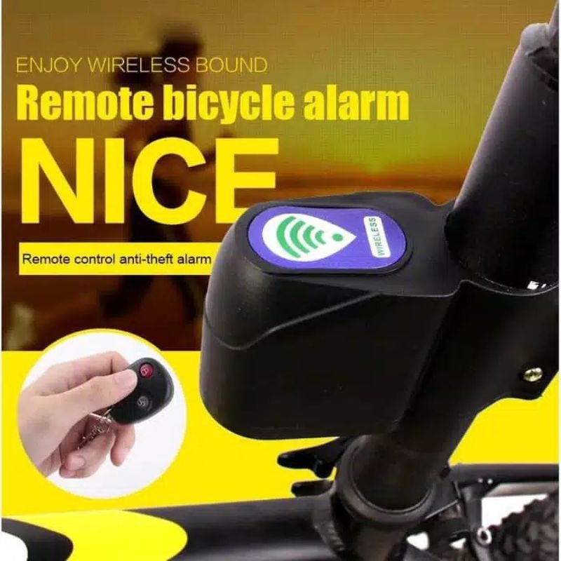 Gembok Sepeda Alarm Sepeda Wireless Plus Remote