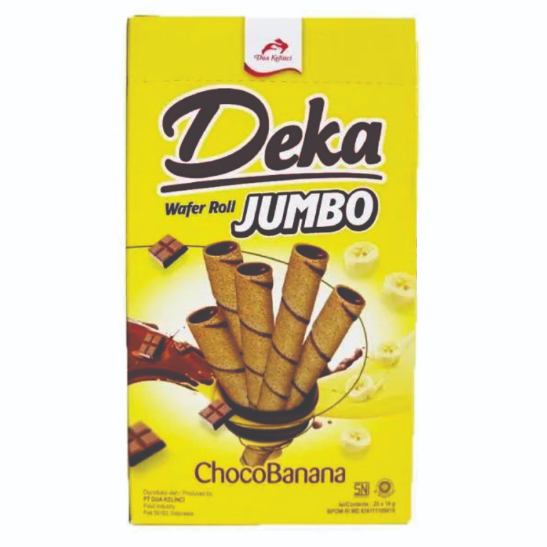 

Deka Wafer Roll Choco Banana 16gr x 20s Jumbo