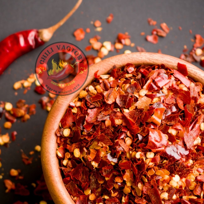 

CHILI VACTORY - Flakes 1 KG (EXTRA DAUN JERUK) / Cabai Bubuk Extra Rempah / Cabe bubuk Pedas