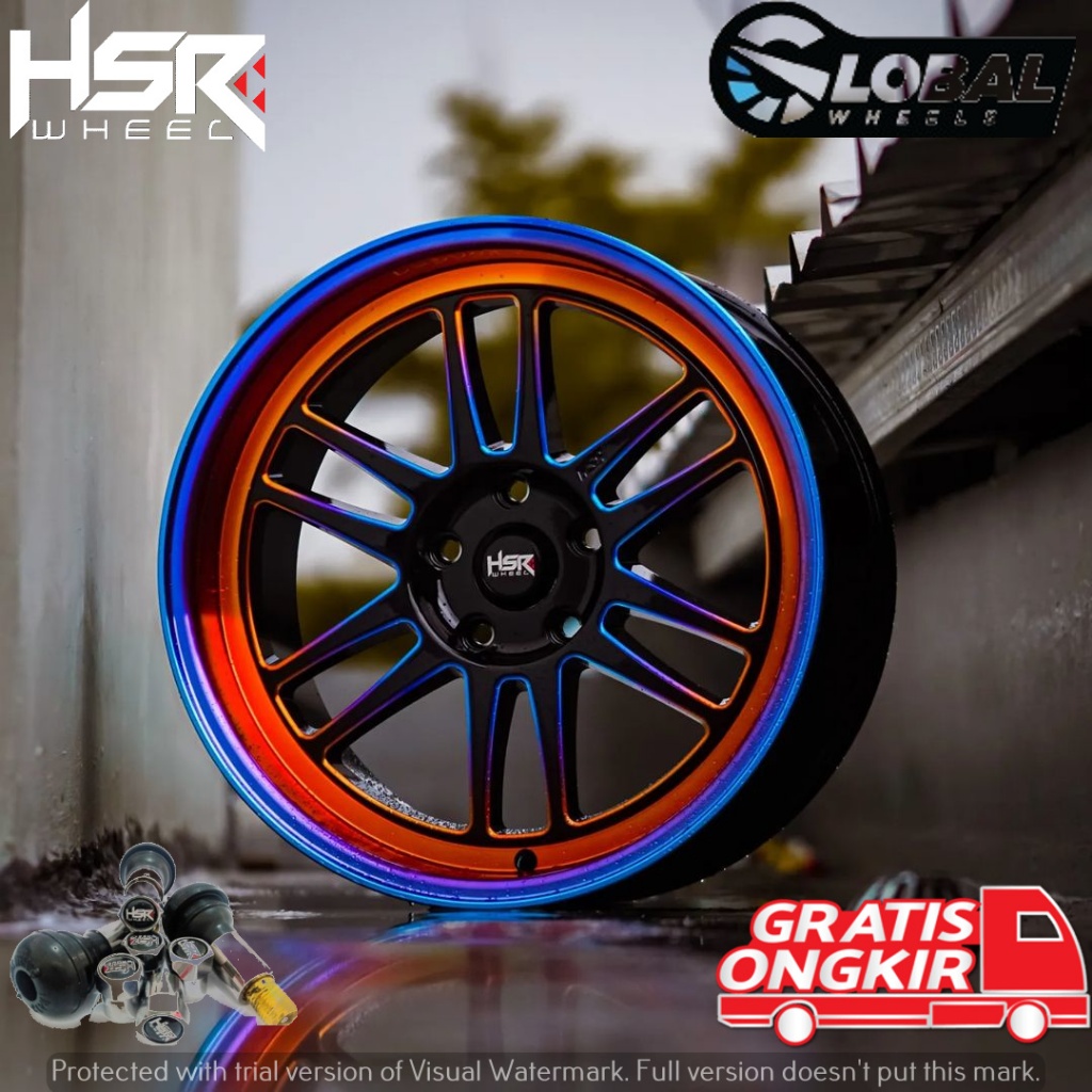 Velg Mobil Racing Hsr Bly Boroko Ring 18 Innova Expander Civic Turbo Crv Hrv dll R 18 Hsr Rainbow