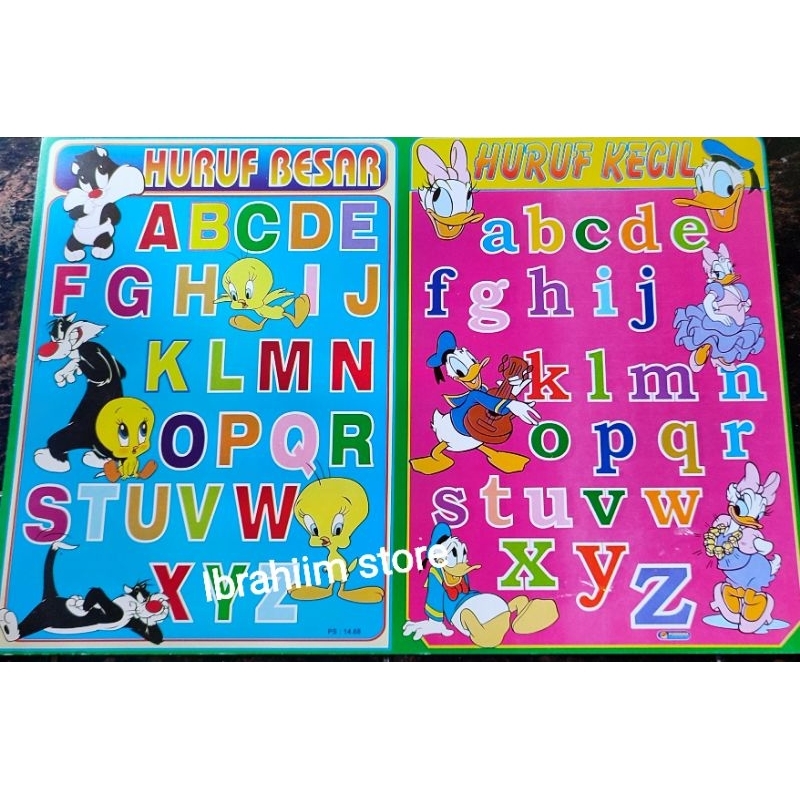POSTER DINDING ANAK / POSTER ABJAD / POSTER HURUF HIJAIYAH / POSTER EDUKASI ANAK