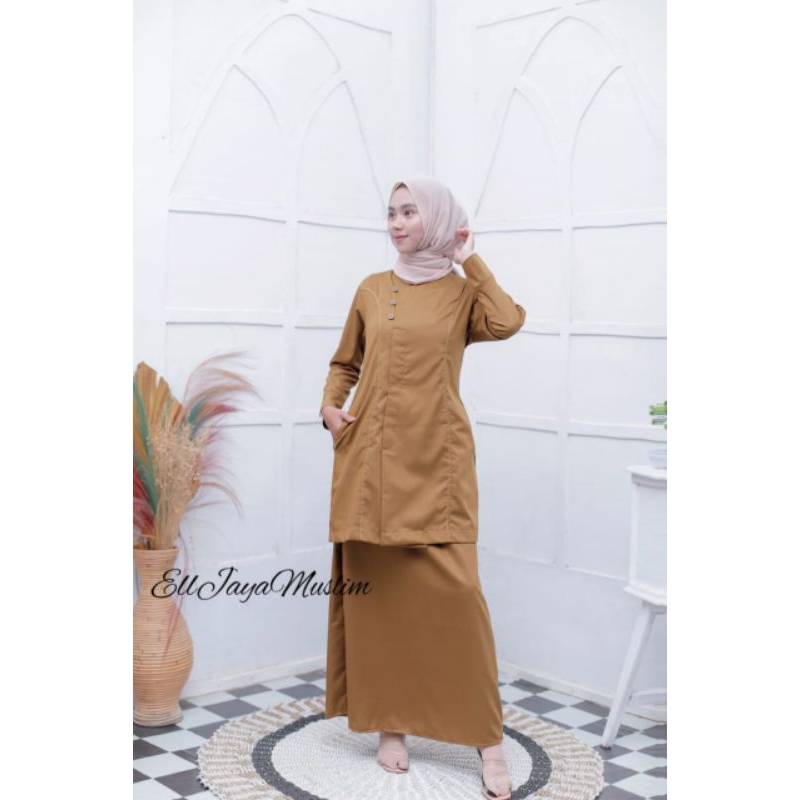 Seragam Dinas Tunik Wanita setelan benang timbul Pemda kekinian