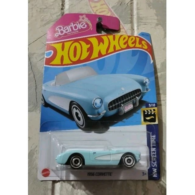 Hotwheels 1956 Corvette Barbie Biru