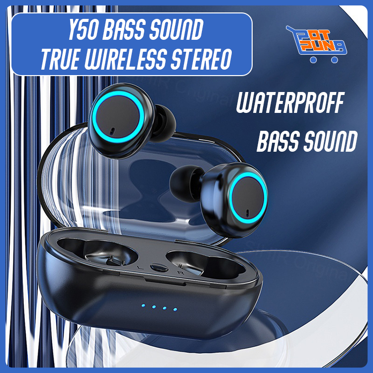 Y50 Earphone TWS Bluetooth Noise Cancelling Headset for Gaming and Sport Wireless
