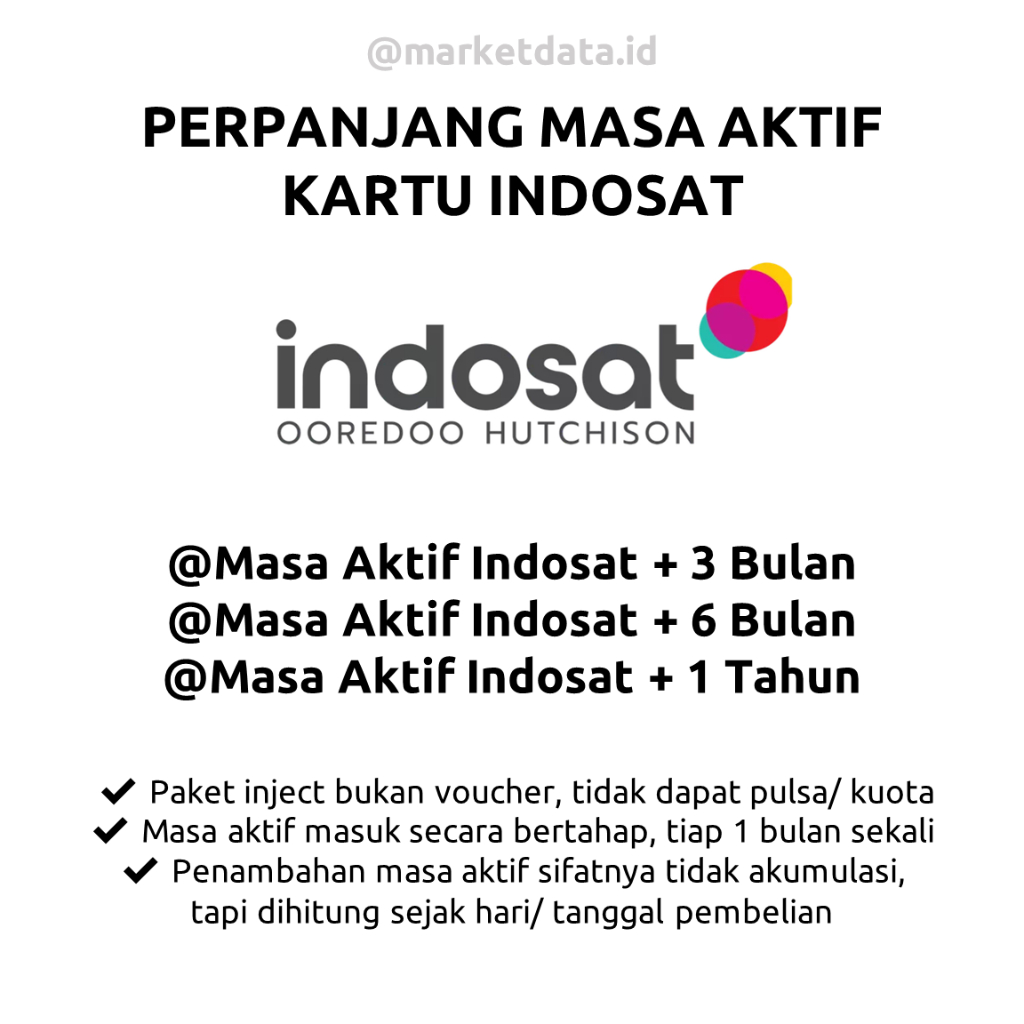 Perpanjang Masa Aktif Kartu Indosat 3 Bulan, 6 Bulan, 1 Tahun