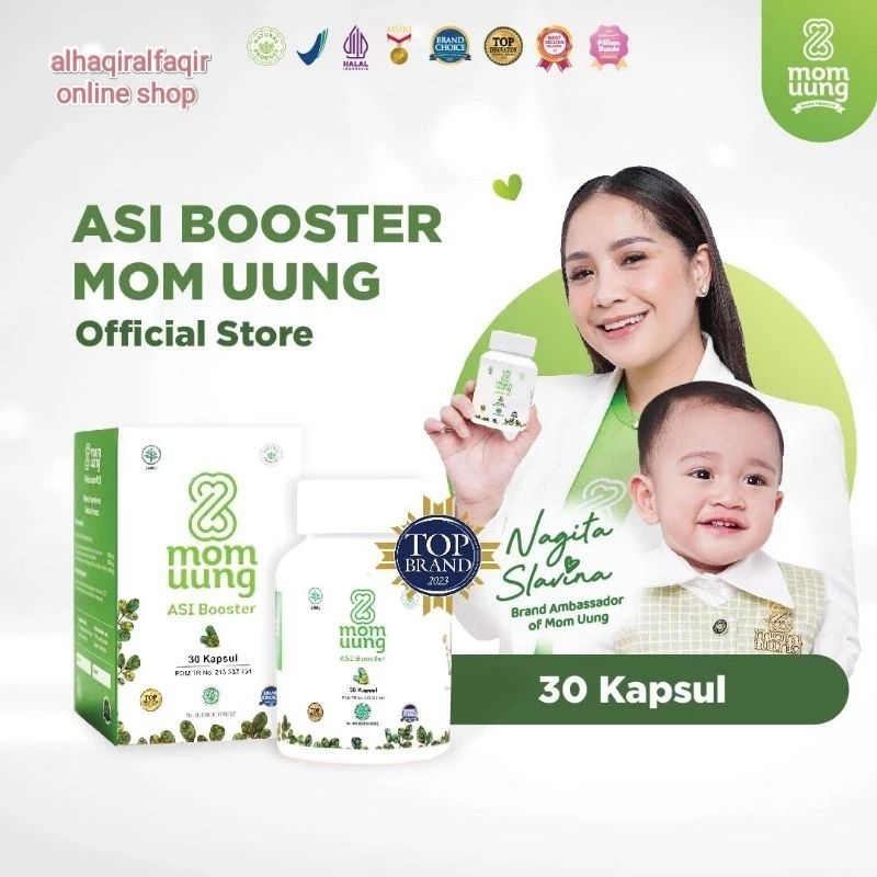 ASI Booster Mom Uung 30 / 60 kapsul Pelancar ASI Ekstrak daun kelor cap kelorcap MomUung