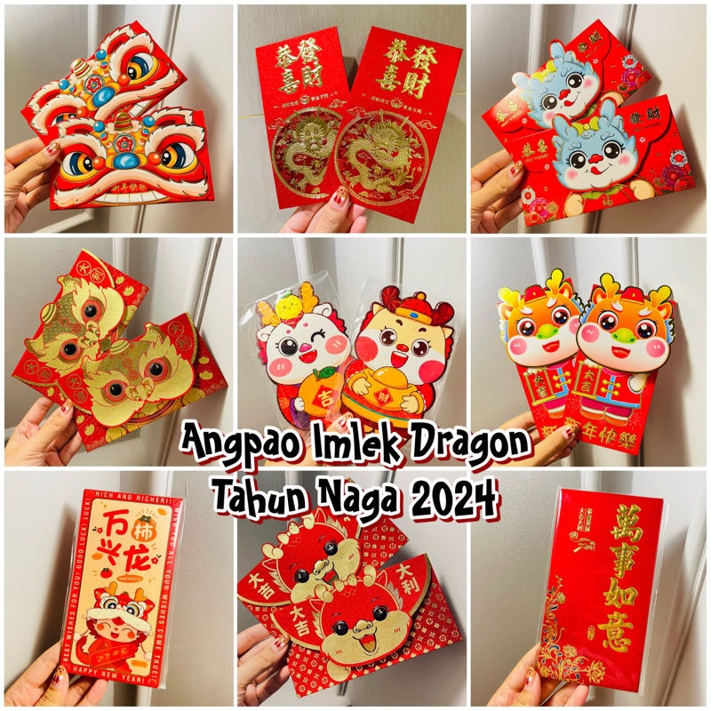 

ANGPAO HONG BAO IMLEK CNY TAHUN NAGA 2024 ISI 6 pcs