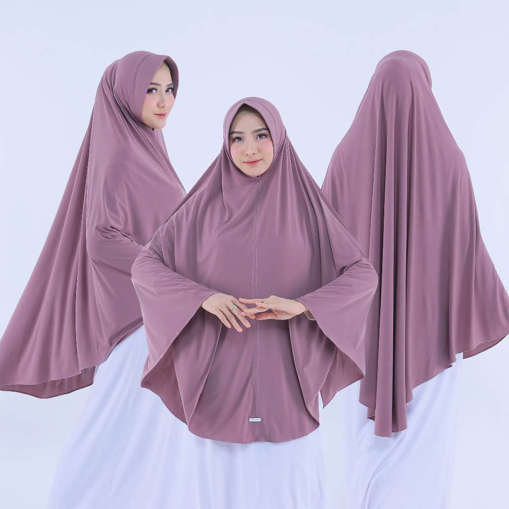 Hijab Nafisah - Khimar Polos Jilbab Jumbo Syari XXXL Jersey Spandex Premium Kerudung Syari Pad Antem