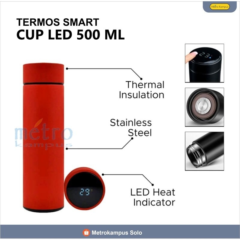 Termos Led Suhu / Termos Led 500ml - Termos Led Temperature - Termos Air