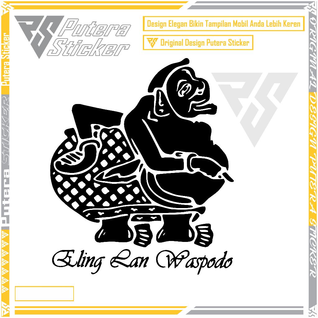 Cutting Sticker MOTOR/MOBIL SEMAR STICKER KACA SEMAR STIKER WAYANG