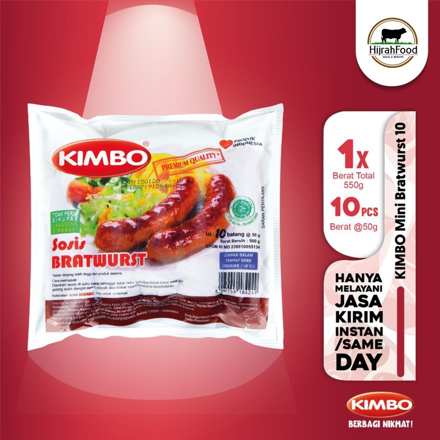 

Kimbo Sosis Mini Bratwurst Original Premium Siap Masak 500 gram