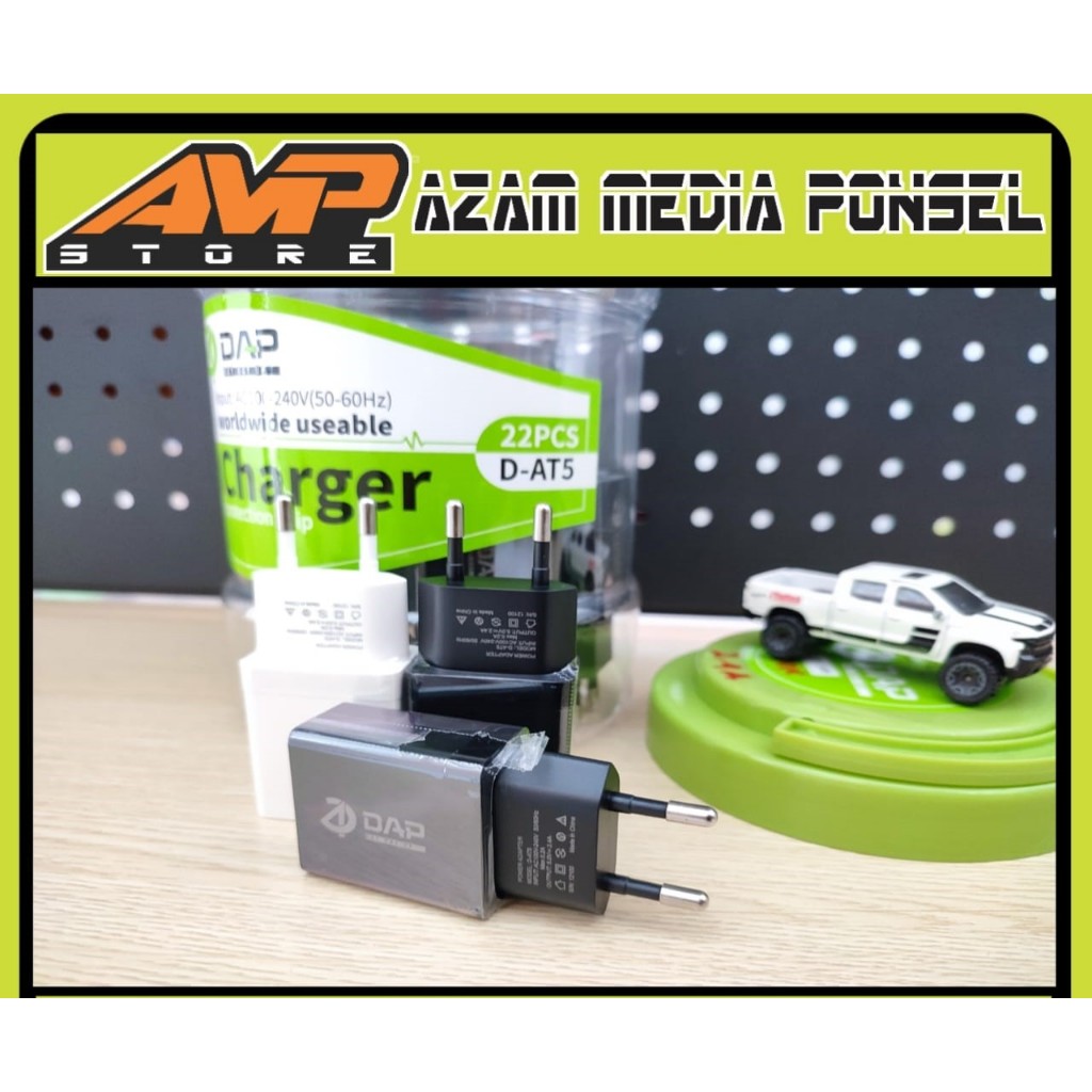 DAP Adaptor Charger 2.4 A Kepala Charger USB Fast Charging Original DAP D-AT5