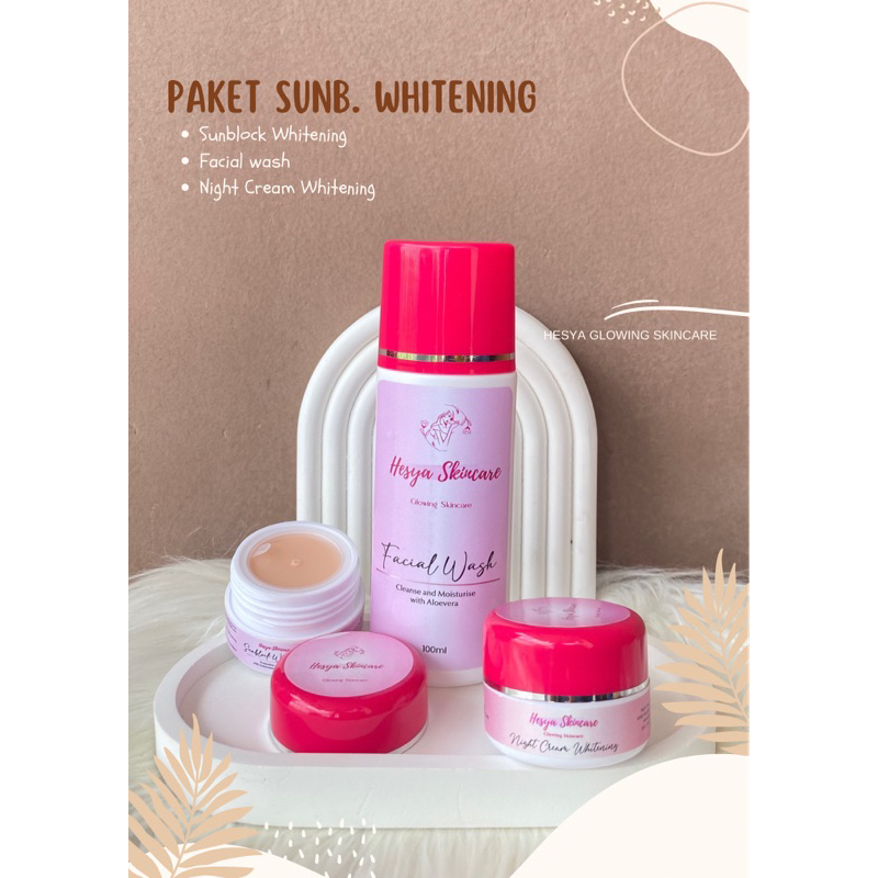 PAKET SUNBLOCK WHITENING HESYA GLOWING SKINCARE