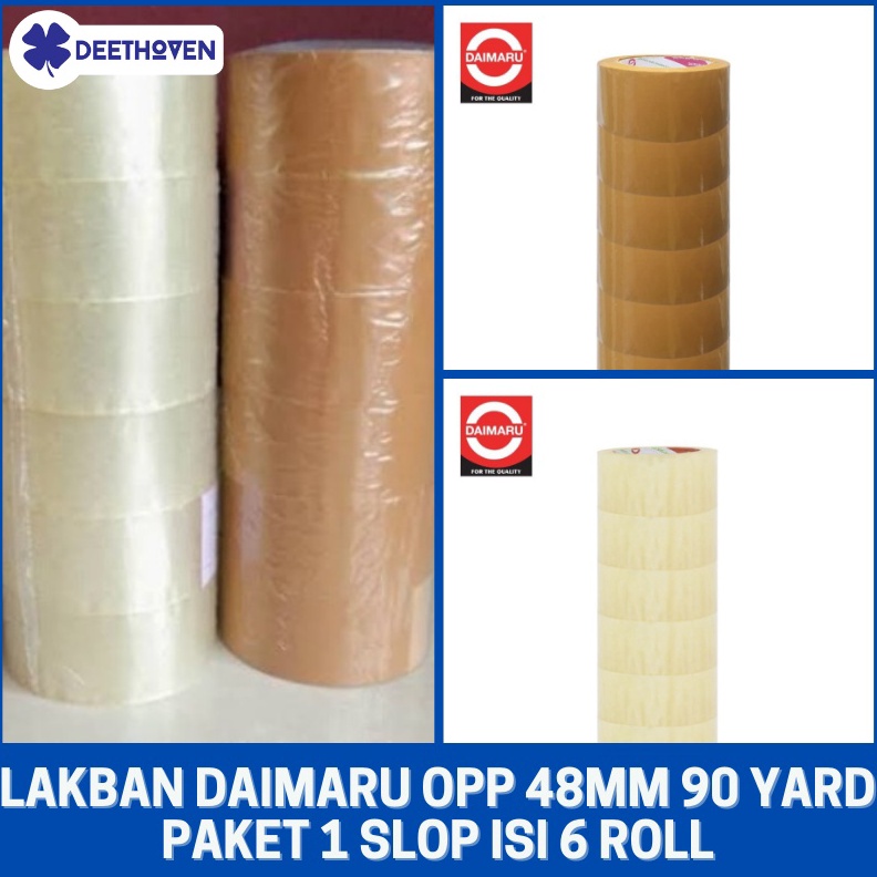 

ART B75L Paket 1 Slop Isi 6pcs Daimaru OPP Lakban 48 mm x 9 Yard