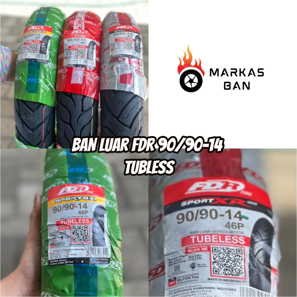BAN LUAR FDR 90/90-14 MATIC TUBELESS || BAN LUAR MOTOR MATIC FDR 90/90-14 TUBLESS