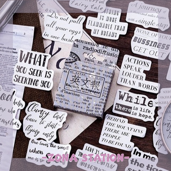 

[ZS] 45 PCS / Sticker English Word Decorating Journaling Scrapbook