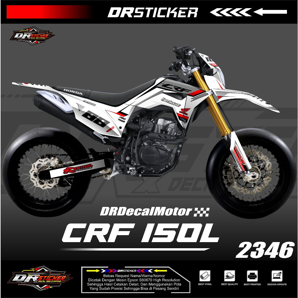 AKSESORIS MOTOR CRF PALING KEREN AKSESORIS MOTOR SKOTLET STIKER FULLBODY