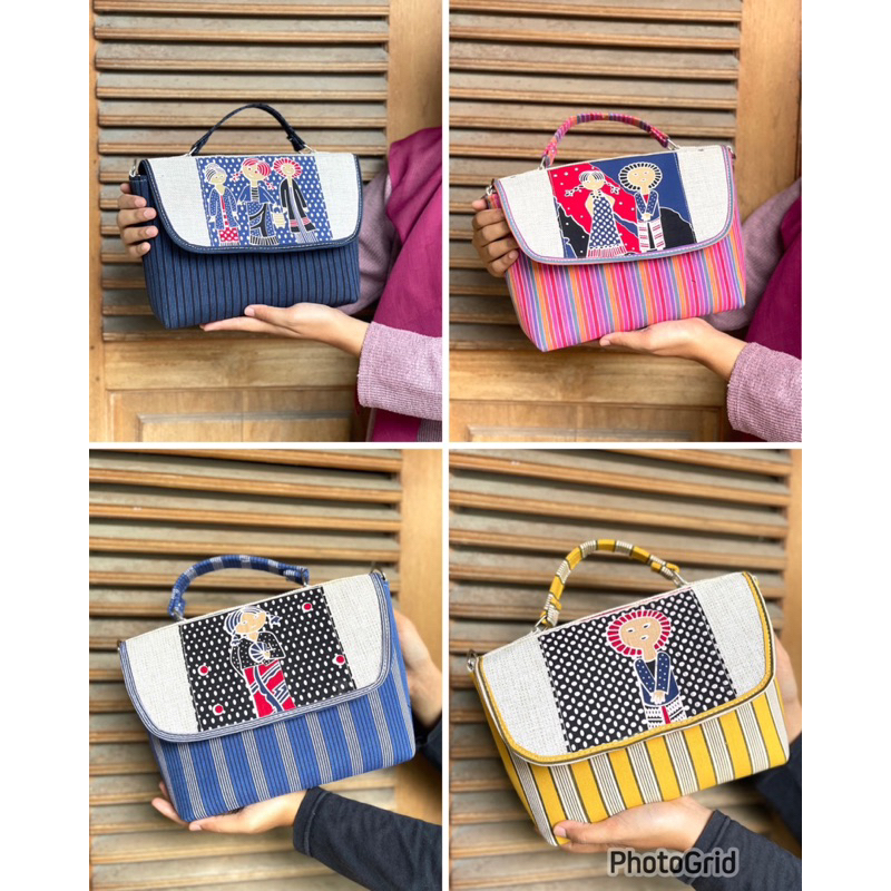 Tas amplop lurik tejo tali panjang