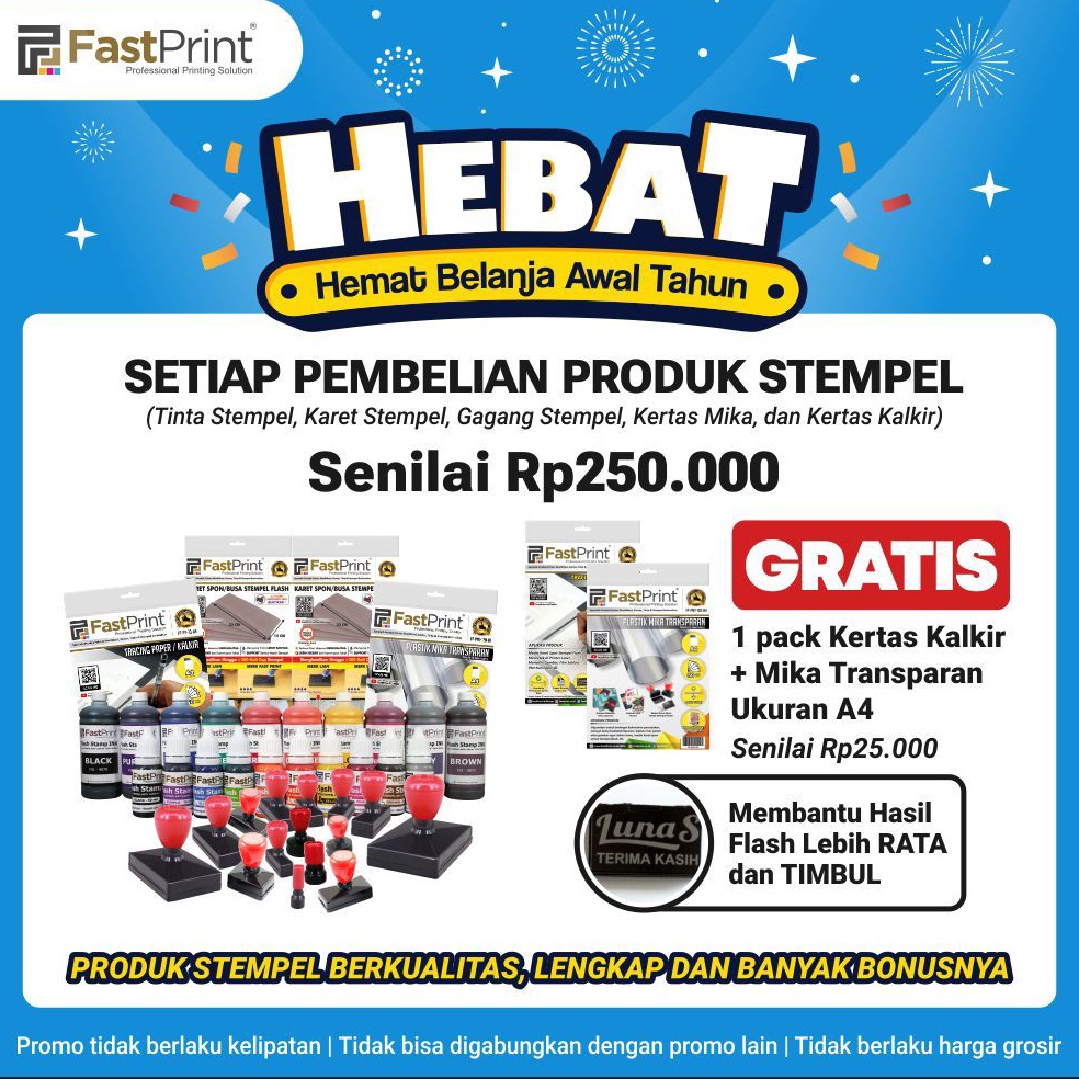 

ART R53C Karet Spon Busa Stempel Flash Warna