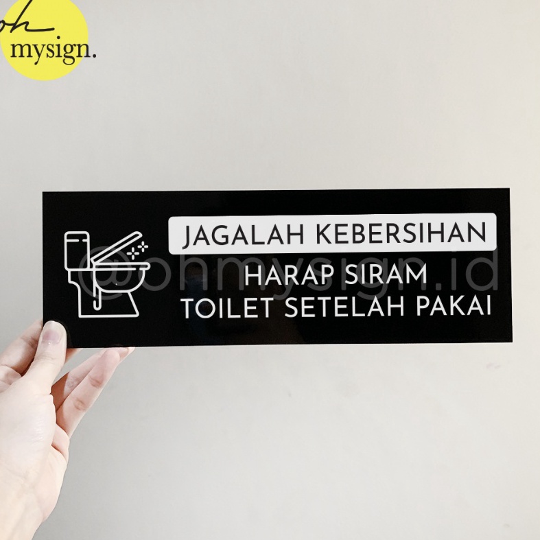 

ART N5Z Sign Board Jagalah Kebersihan Akrilik UV Print Papan Sign Acrylic