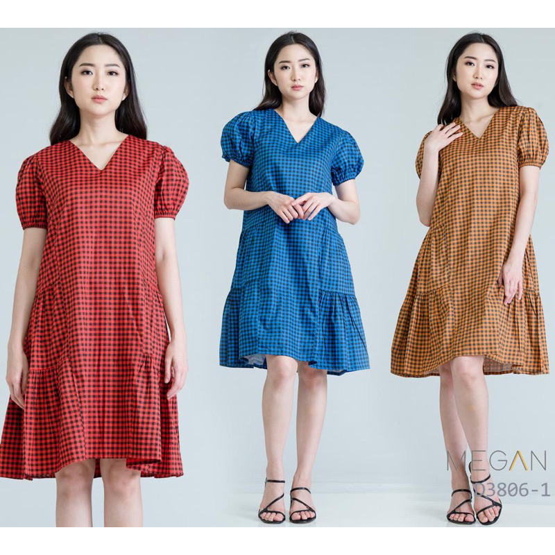 Dress Kotak Kotak Wanita