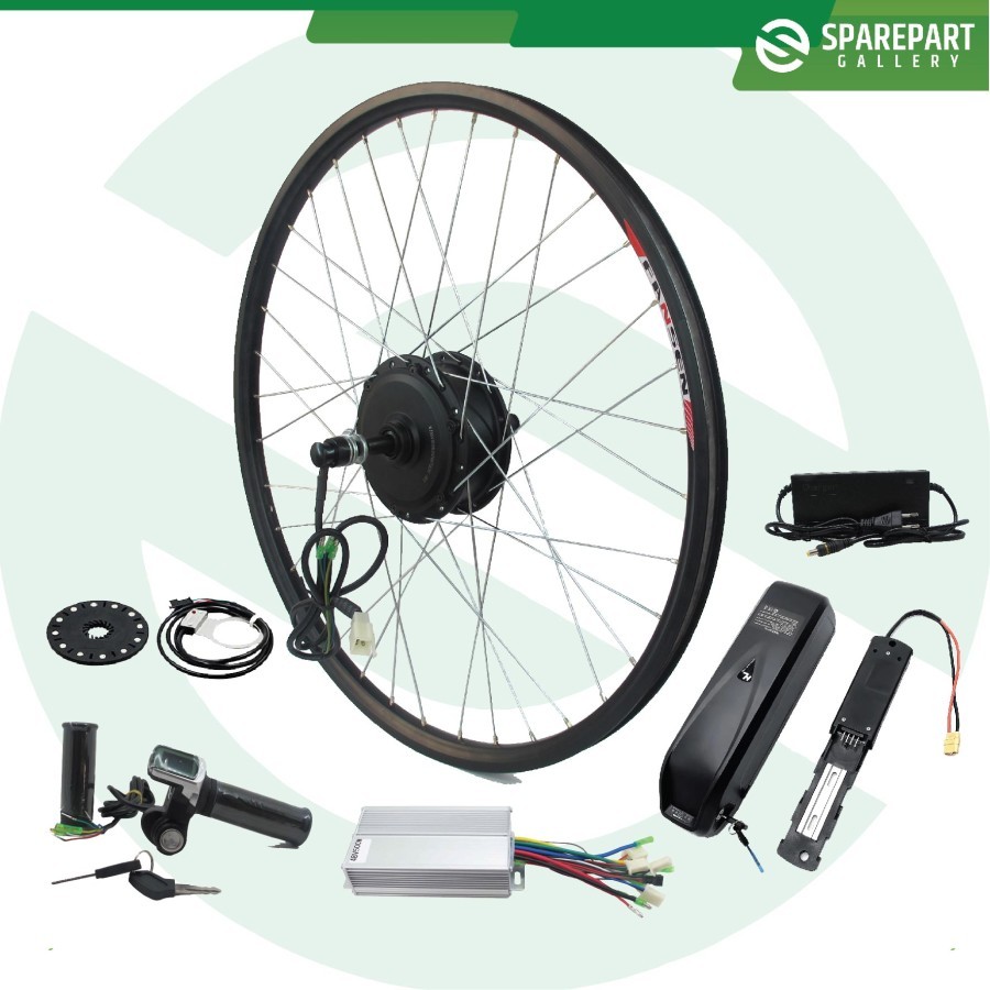 Komplit set Ebike Kit Dinamo motor bldc 48v500w sepeda listrik jeruji 36hole