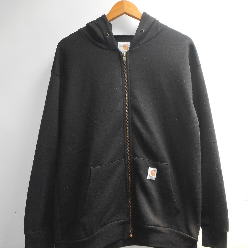 Jaket Zipper Hoodie Carhart Hitam