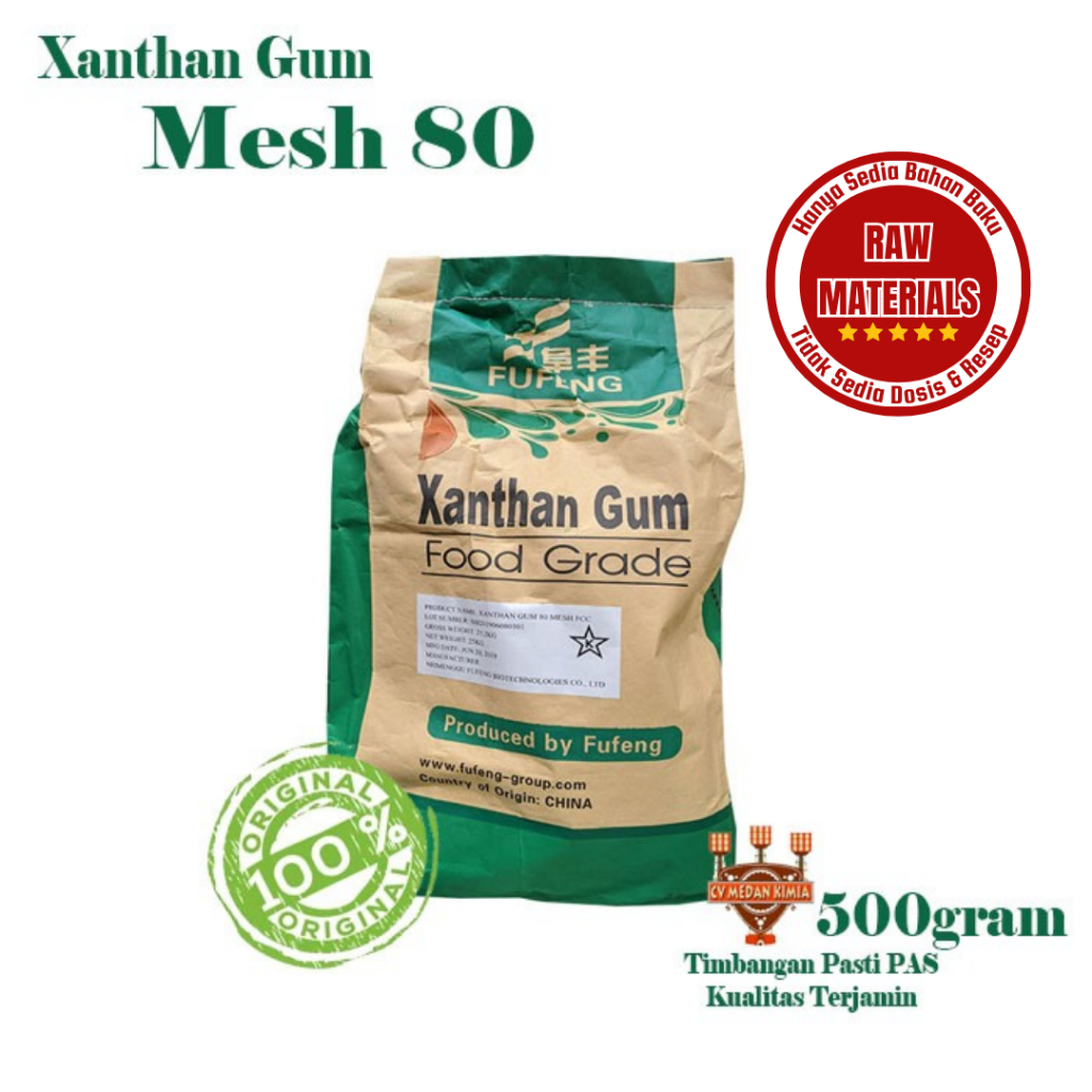 

Xanthan Gum Food Grade Mesh 80 Fufeng 500 gram 500gram