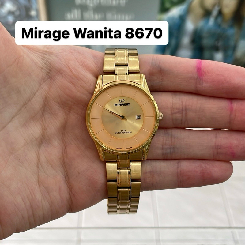 Jam Tangan Mirage 8670 Wanita Gold