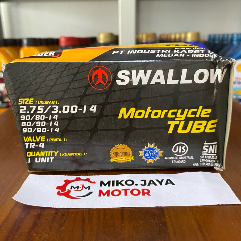 BAN DALAM MOTOR SWALLOW 275/300-14 RING 14