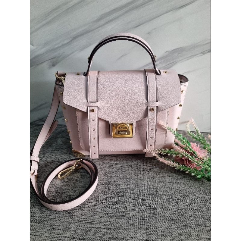 Tas Wanita MK manhattan.Medium th school satchel leather.Powerblush