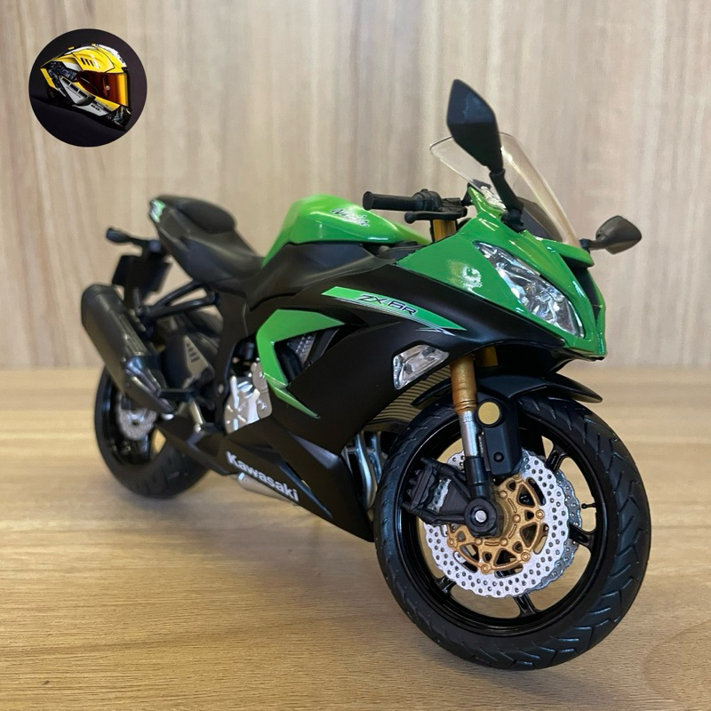 diecast miniatur motor kawasaki zx6r zx636 skala 1:12