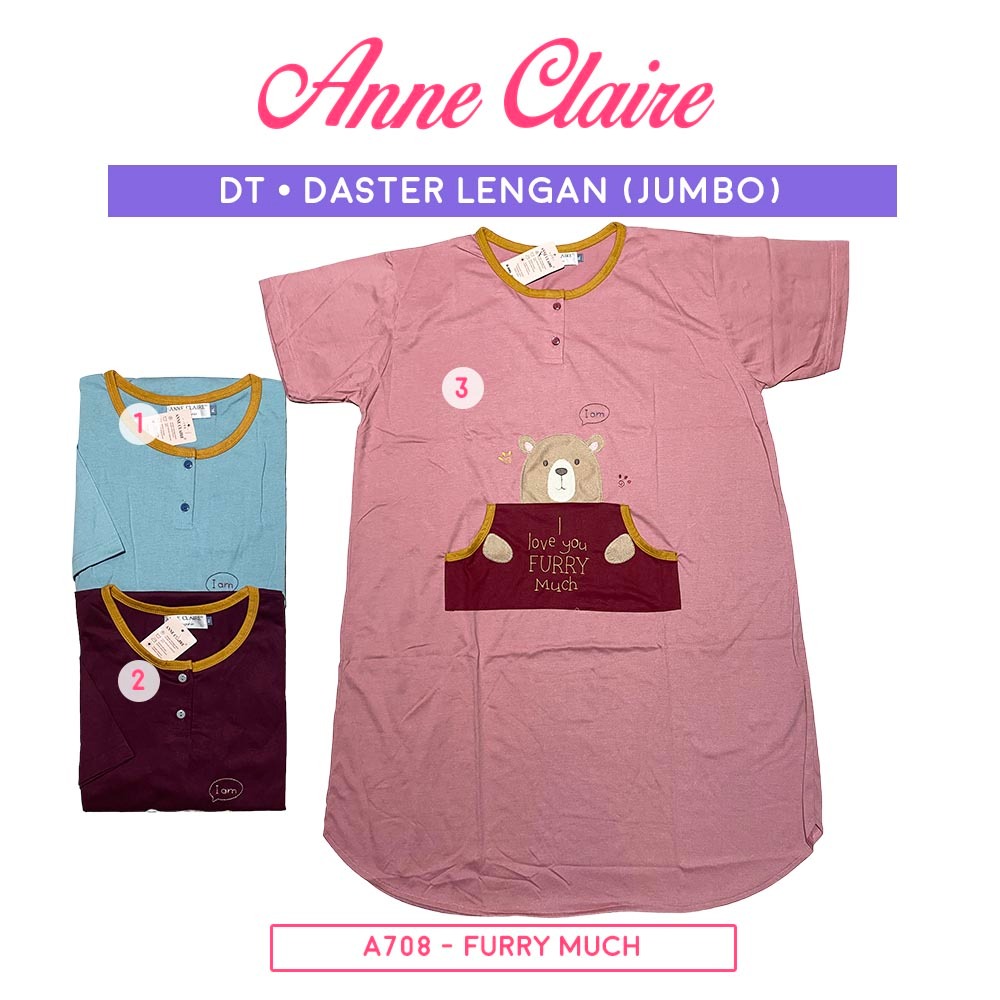 Daster DT Lengan Pendek Jumbo / Big size XL / 2L(Kancing 3) Anne Claire Dewasa BabyDoll Baju Tidur