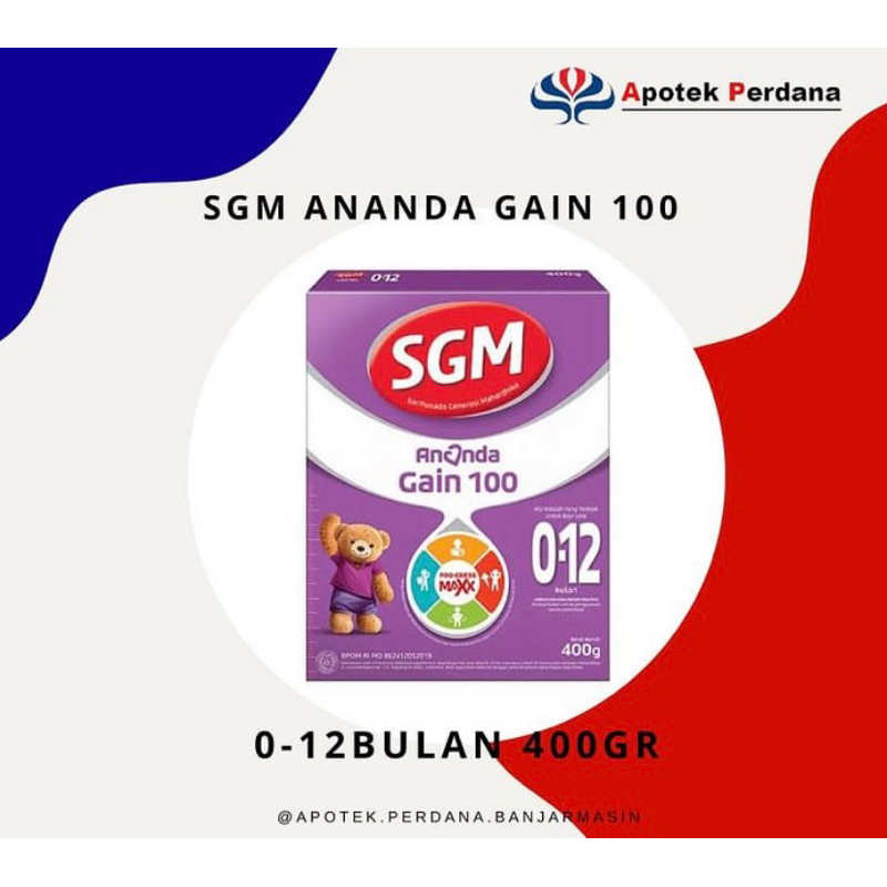 Susu SGM Ananda Gain 100 400gr 0-12Bulan