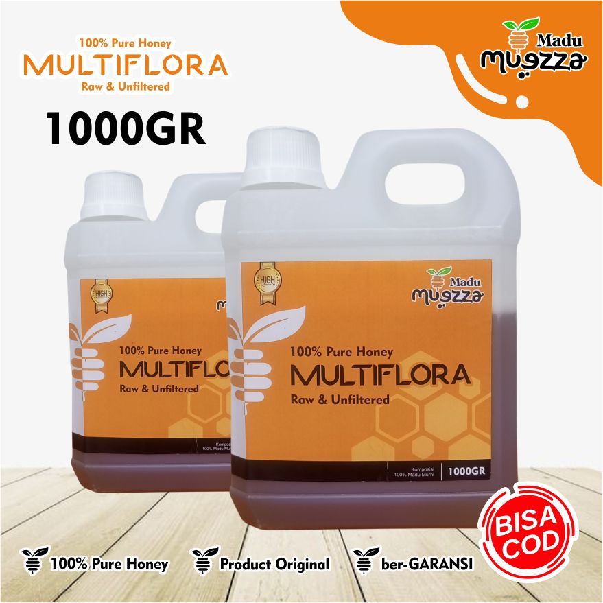 

MADU MULTIFLORA 1KG , 100% PURE NATURAL HONEY , Madu Muezza MADU ASLI MURNI ALAMI dari NEKTAR BUNGA MULTI FLORA