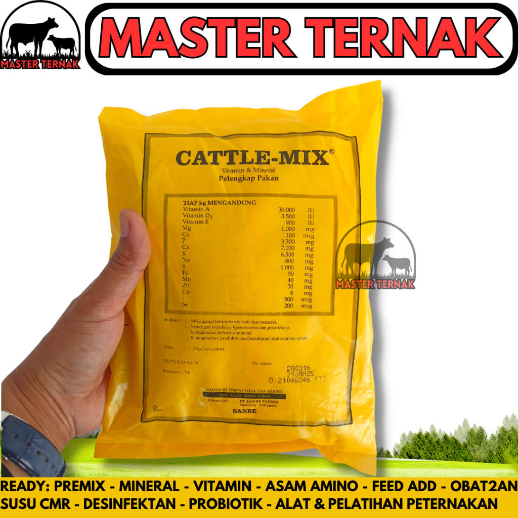 PREMIX CATTLE MIX 1 KG - PREMIX Penggemuk Sapi Kambing Hewan Ternak premix cattle mix sanbe