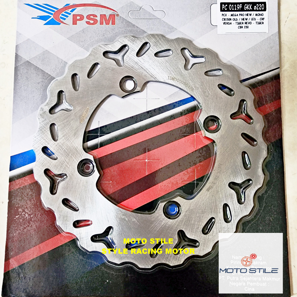 Piringan Cakram Belakang PSM Honda CBR 150 / Honda Tiger Old / Tiger Revo / Honda PCX 150 / Honda PC