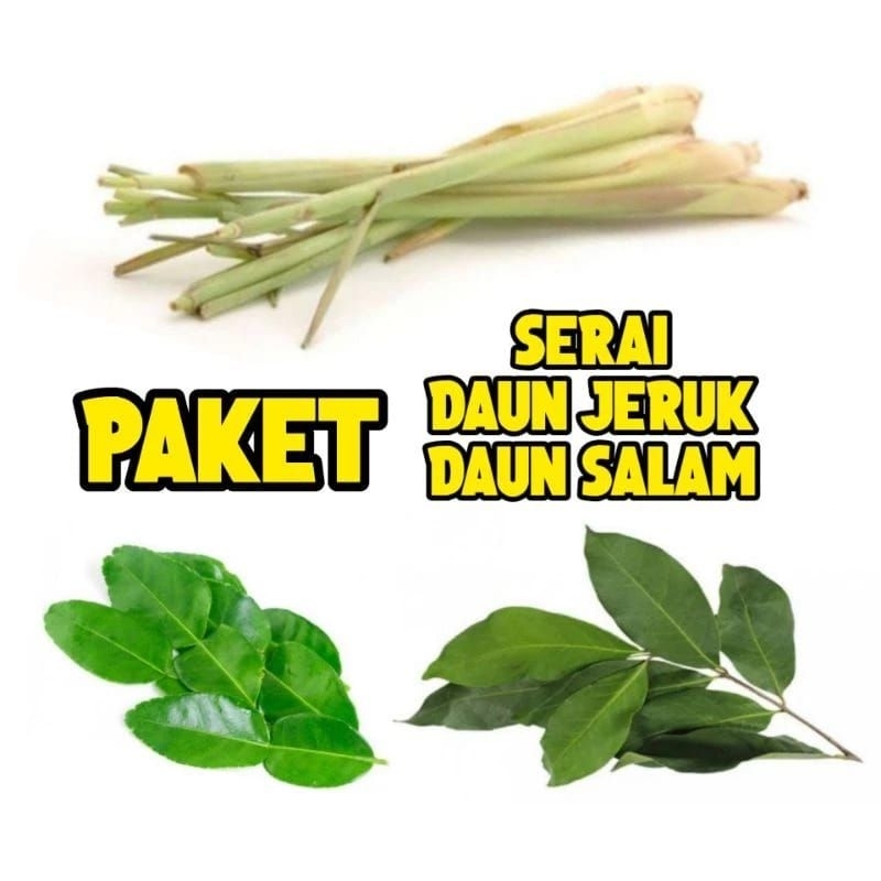 

paket daun salam + sereh + daun jeruk 1 ikat - KIRIM INSTAN