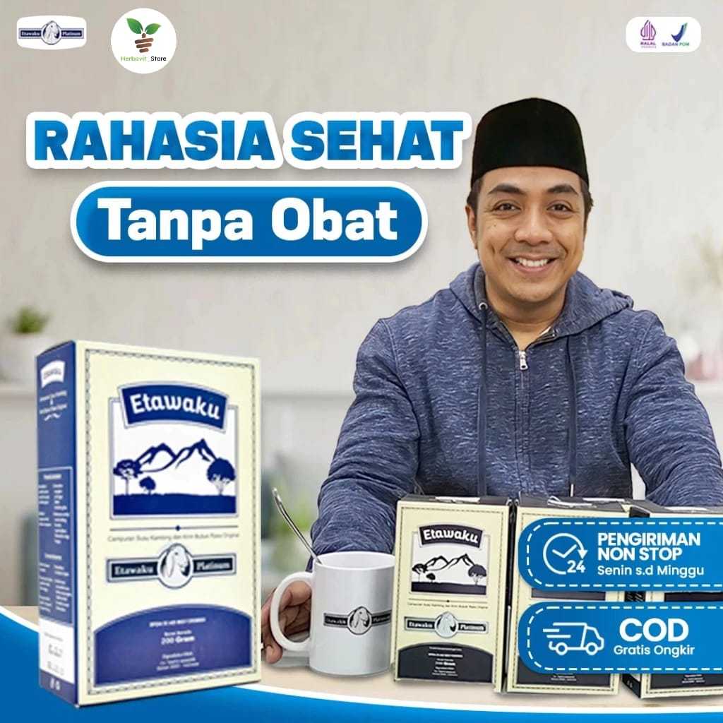 

ETAWAKU PLATINUM Susu Kambing Etawa Atasi Permasalahan Sesak Nafas dan Kepadatan Tulang - 1 Box