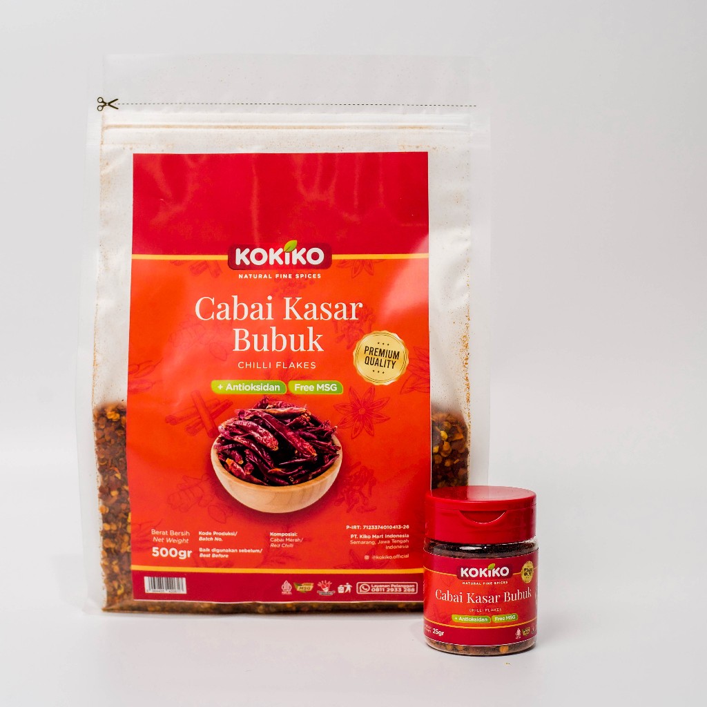 

CABAI KASAR CHILLI GRANULE CHILLI FLAKES KOKIKO - 500 GRAM