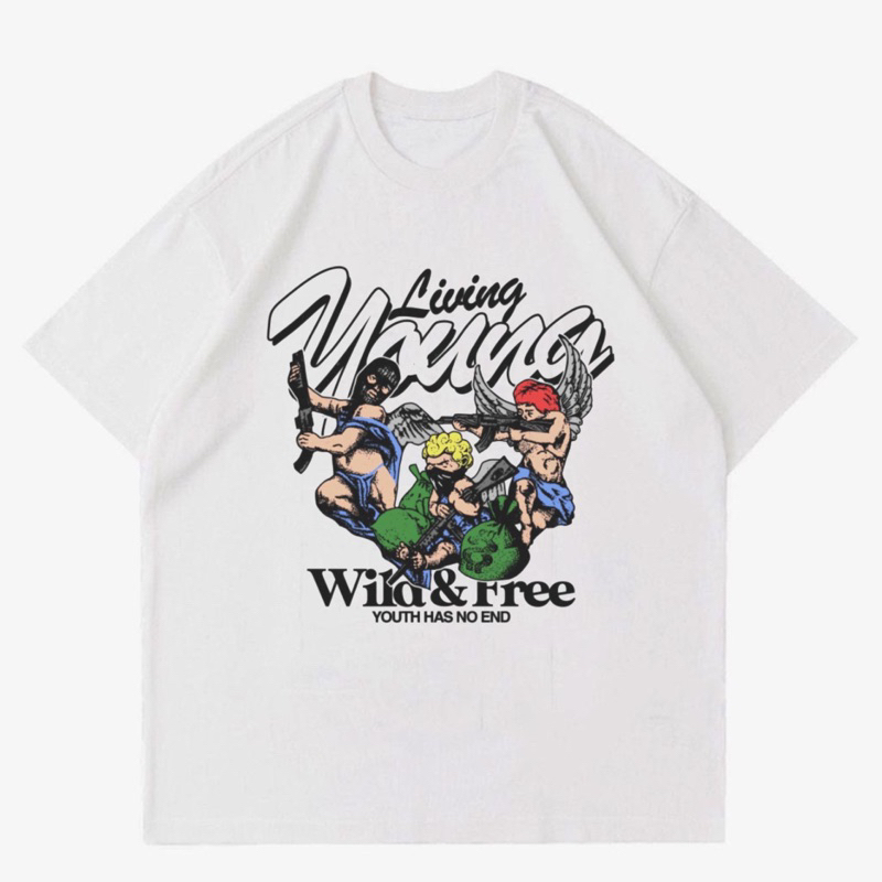 KAOS LIVING YOUNG VINTAGE | T-SHIRT BAJU GAMBAR LIVING YOUNG | KAOS LIVING YOUNG