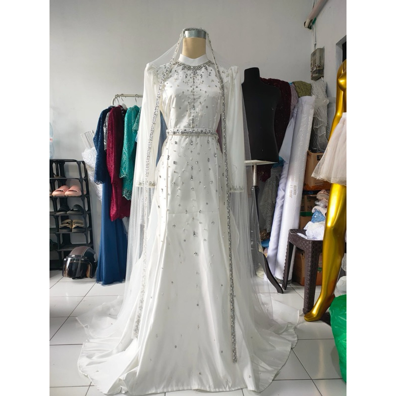 gaun pengantin muslimah melayu gaun pengantin muslimah syari gaun walimah gaun akad wedding dress mu