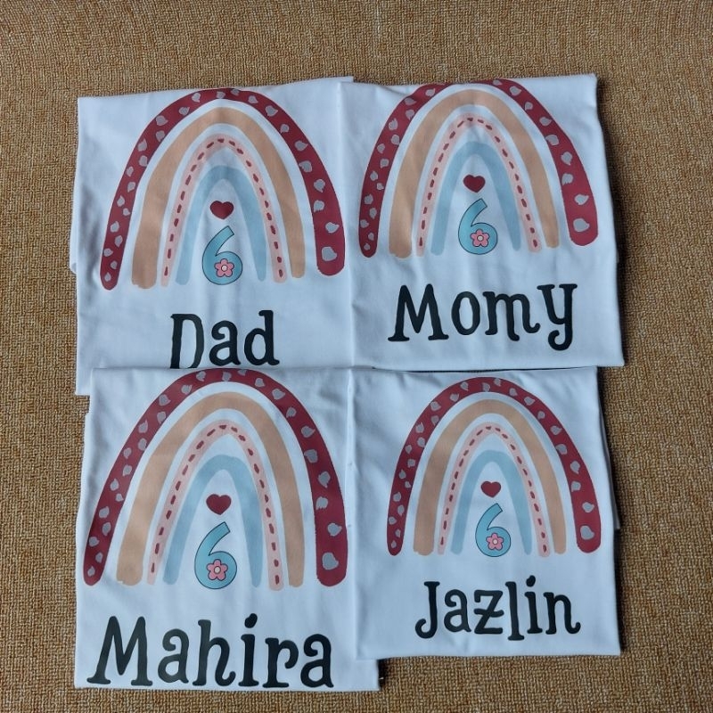 Baju Couple Pasangan Suami Istri Kaos Ulangtahun Keluarga Ayah Ibu Anak Dewasa Atasan Perempuan laki
