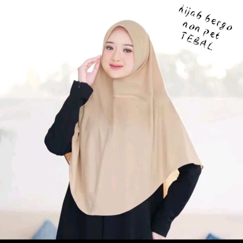 GLOSIR HIJAB BERGO NON PET TEBAL | hijab MALAY | HIJAB BERGO JERSEY PREMIUM