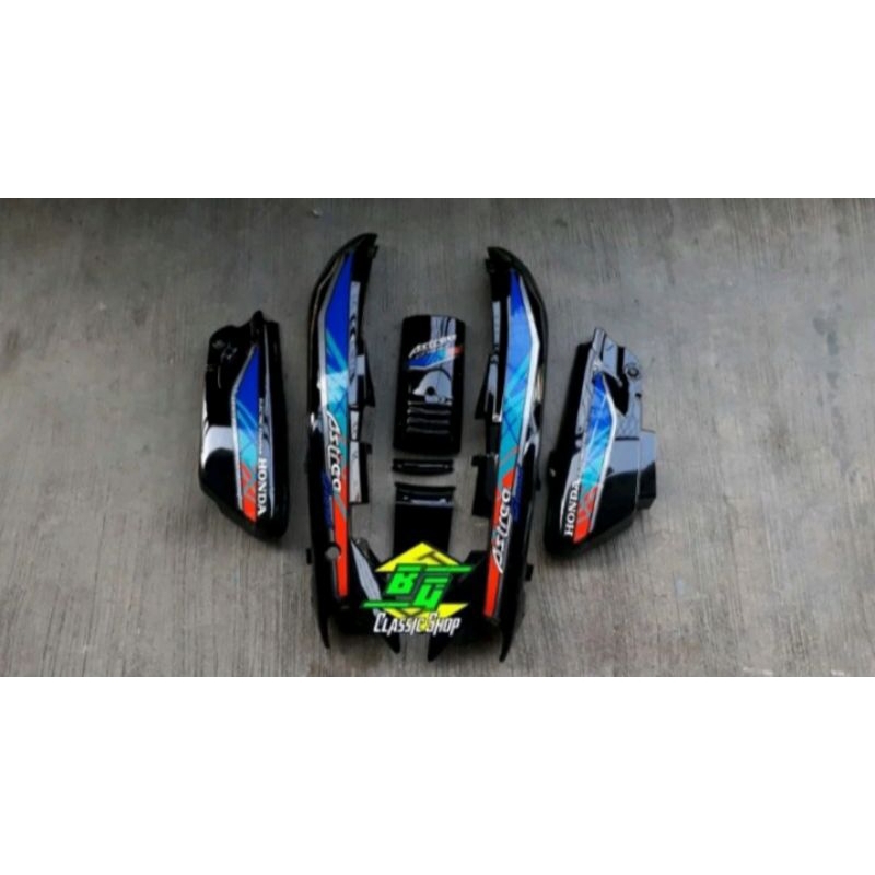 cover body Honda Astrea grand bodi grand body grand sabit/body legenda biru orange 93