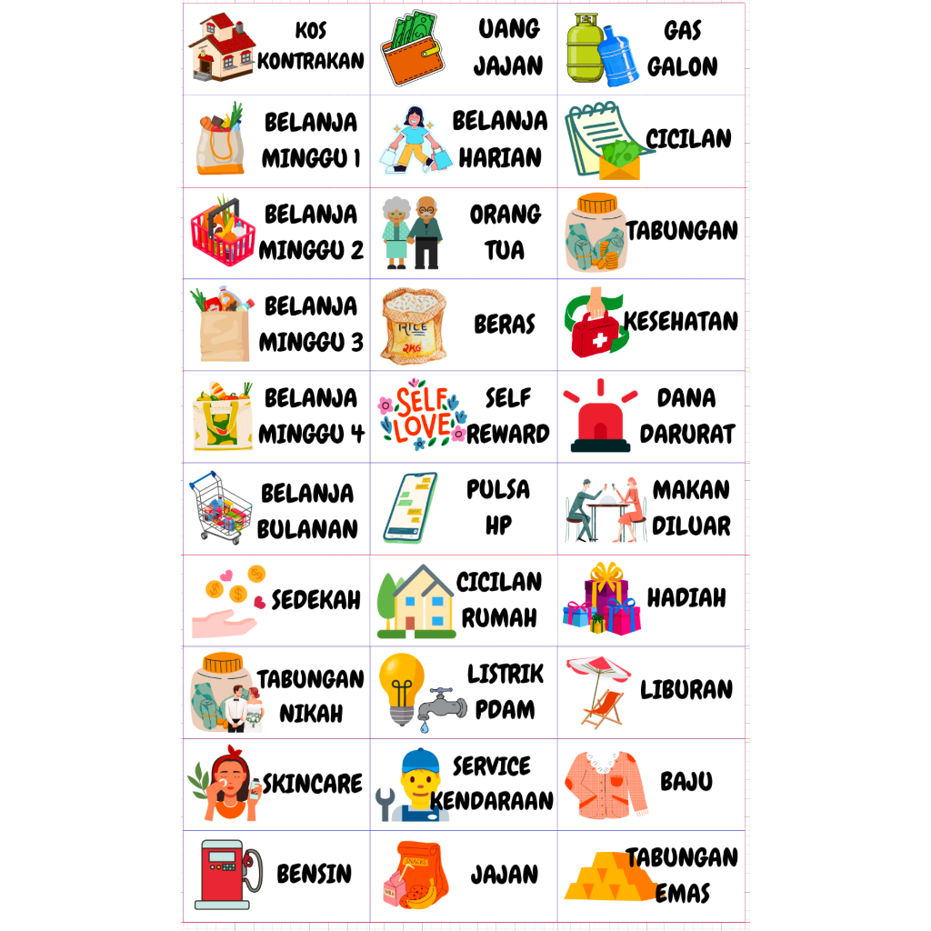 

【GOGOMART】Sticker Dompet Keuangan / Sticker Dompet Disiplin / Label Dompet Tabungan