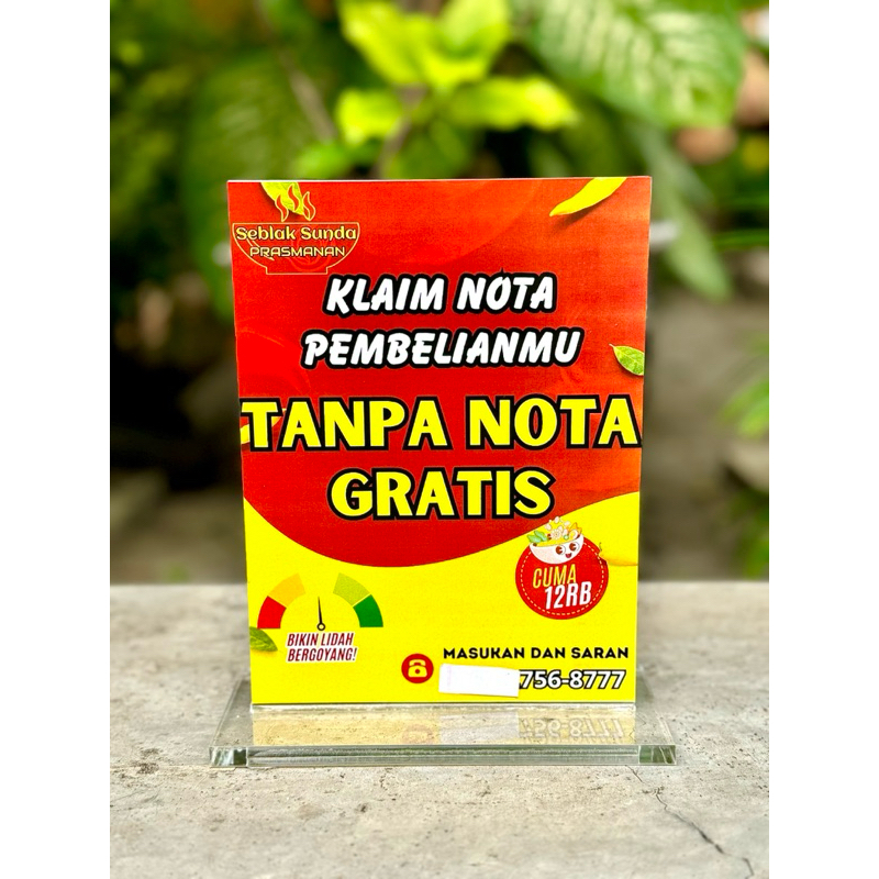 

BISA EDIT TULISAN / GAMBAR PAPAN MEJA AKRILIK TEBAL 15x20