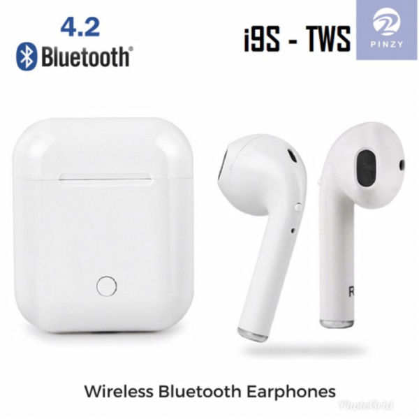 Jual Headset Bluetooth PINZY I9s Twins with Magnetic Charging case - Putih Murah