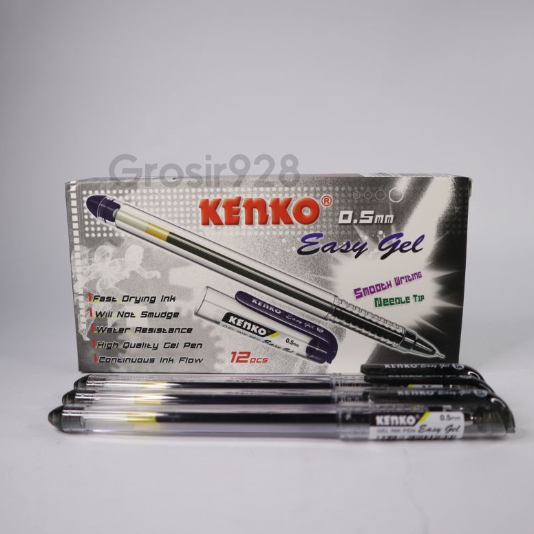 

Terlaris Per 12 Pen Gel Easy Gel Kenko 5 mm Pulpen Gel Pena Gel 47