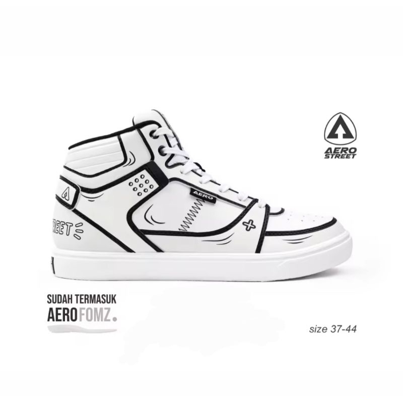 Aerostreet 2D Hoops High Change Color Size 43 - Sepatu Sneakers